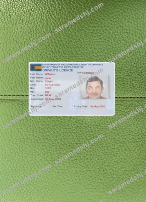 Bahamas driving license photolook front